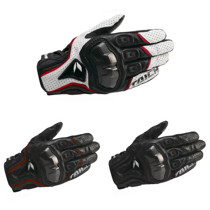 Motorcycle Gloves Genuine Leather Men'S Motocross Racing Gloves RST390 391 Gloves Spring Autumn Touch Screen Guantes Moto