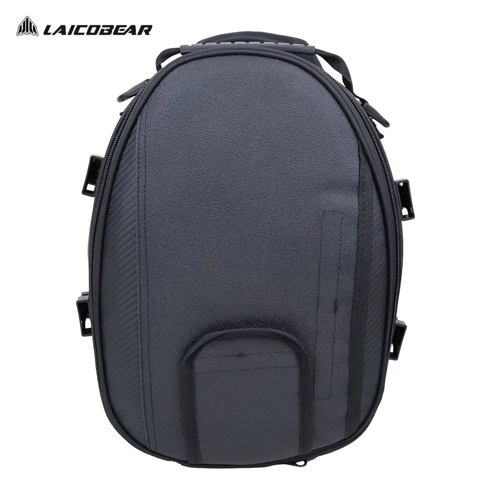 Motorcycle Tail Bag Black Motorbike Waterproof Tail Travel Rider Luggage Rear Back Seat Bag Large Capacity Saddle Bag