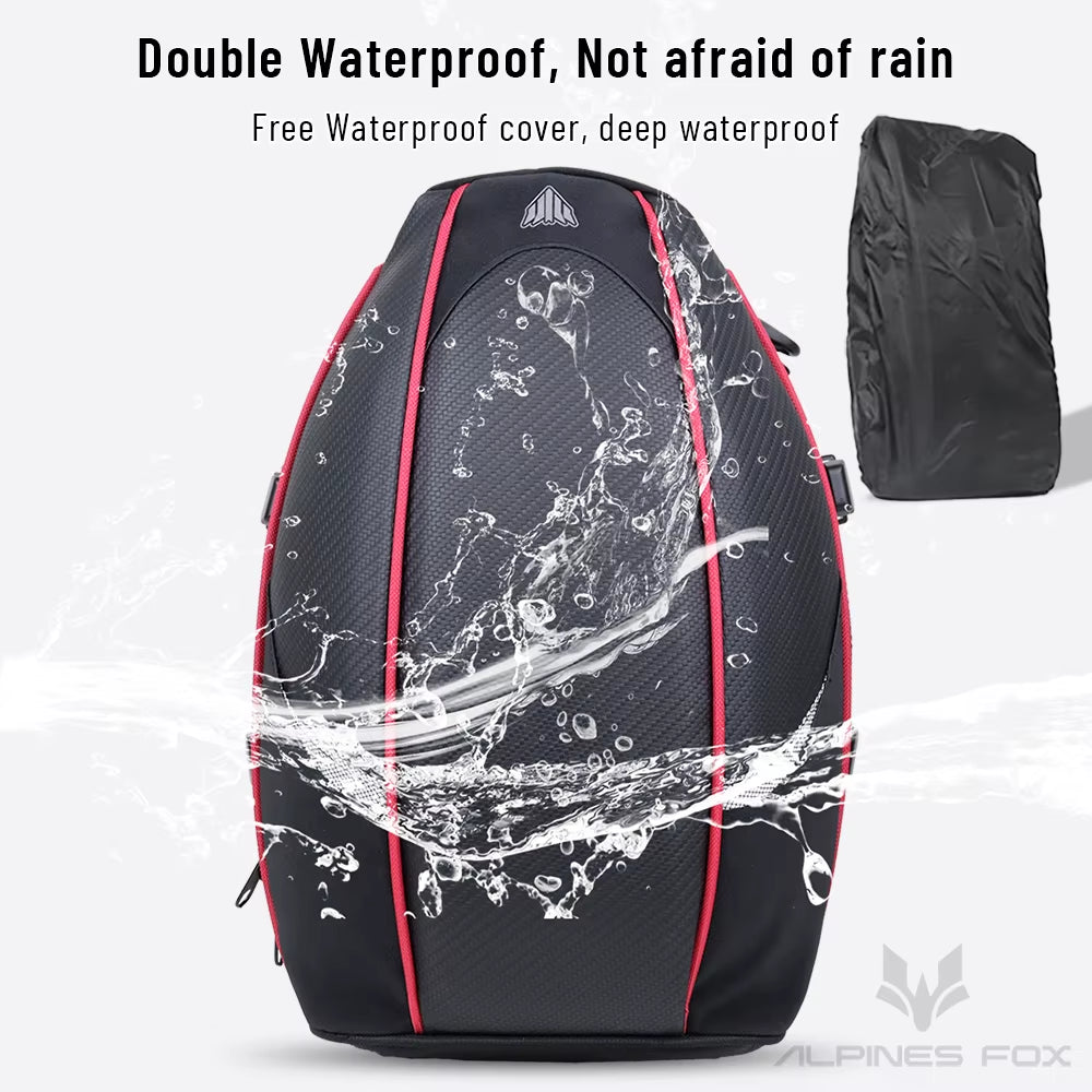 Motorcycle Tail Bag Black Motorbike Waterproof Tail Travel Rider Luggage Rear Back Seat Bag Large Capacity Saddle Bag