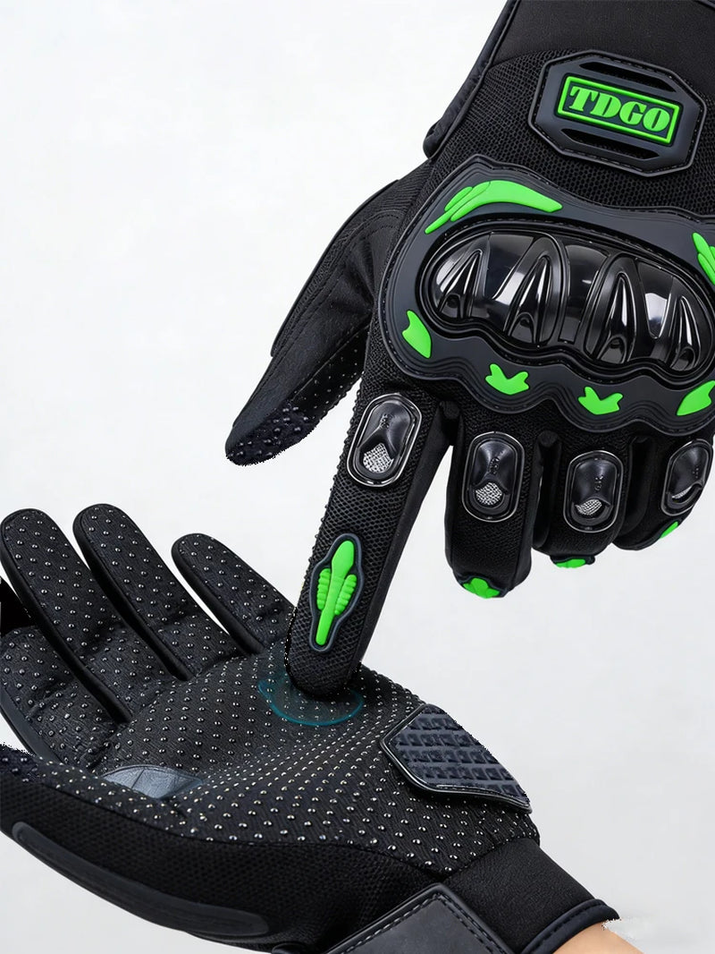 Summer Motorcycle Breathable Full Finger Gloves Leather Protective Equipment Dirt Bike Sport Racing Riding Gloves