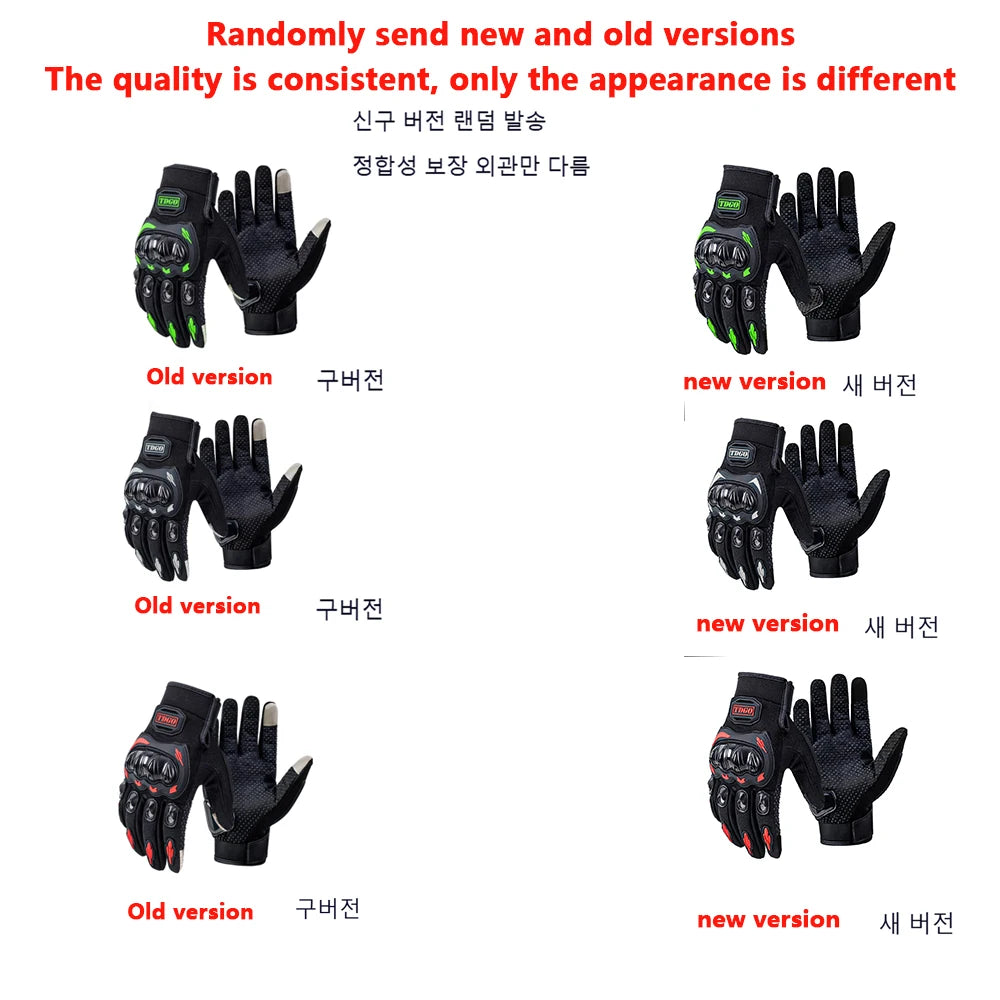 Summer Motorcycle Breathable Full Finger Gloves Leather Protective Equipment Dirt Bike Sport Racing Riding Gloves