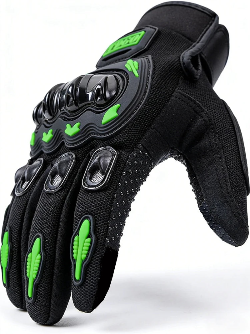 Summer Motorcycle Breathable Full Finger Gloves Leather Protective Equipment Dirt Bike Sport Racing Riding Gloves