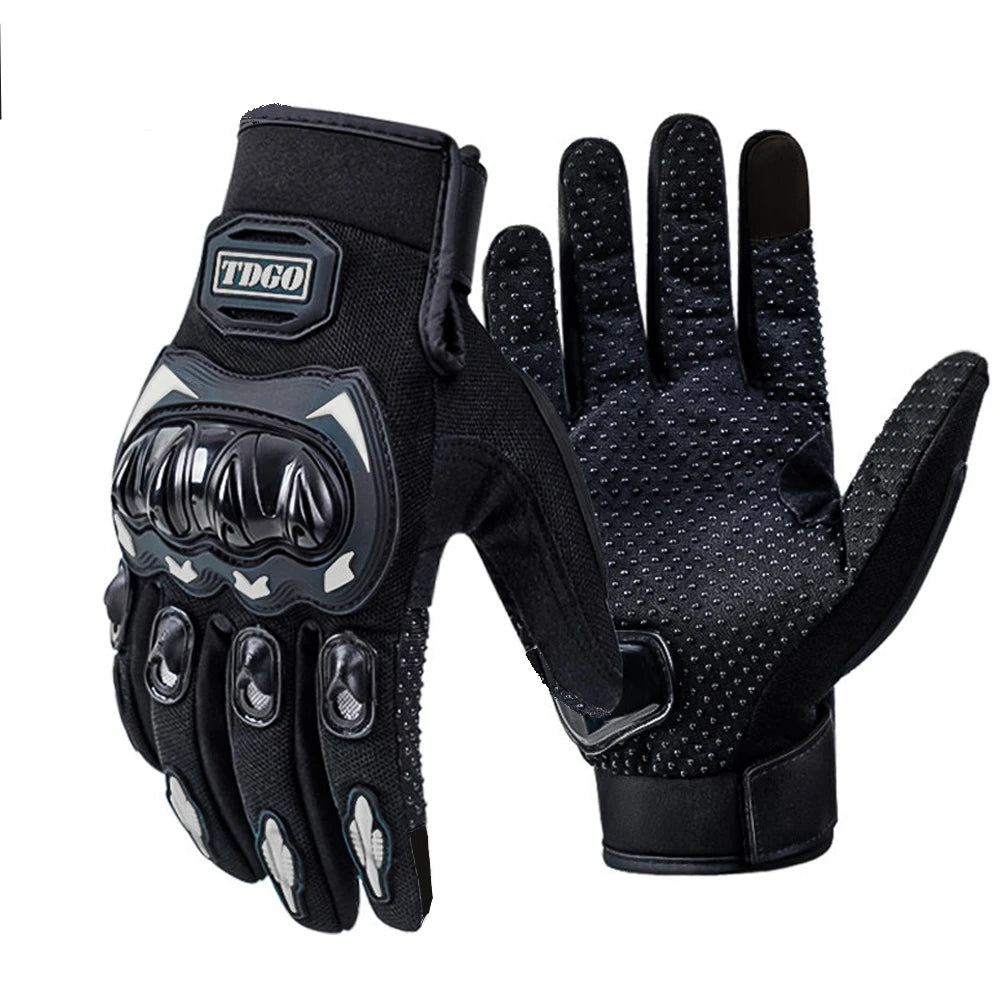 Summer Motorcycle Breathable Full Finger Gloves Leather Protective Equipment Dirt Bike Sport Racing Riding Gloves